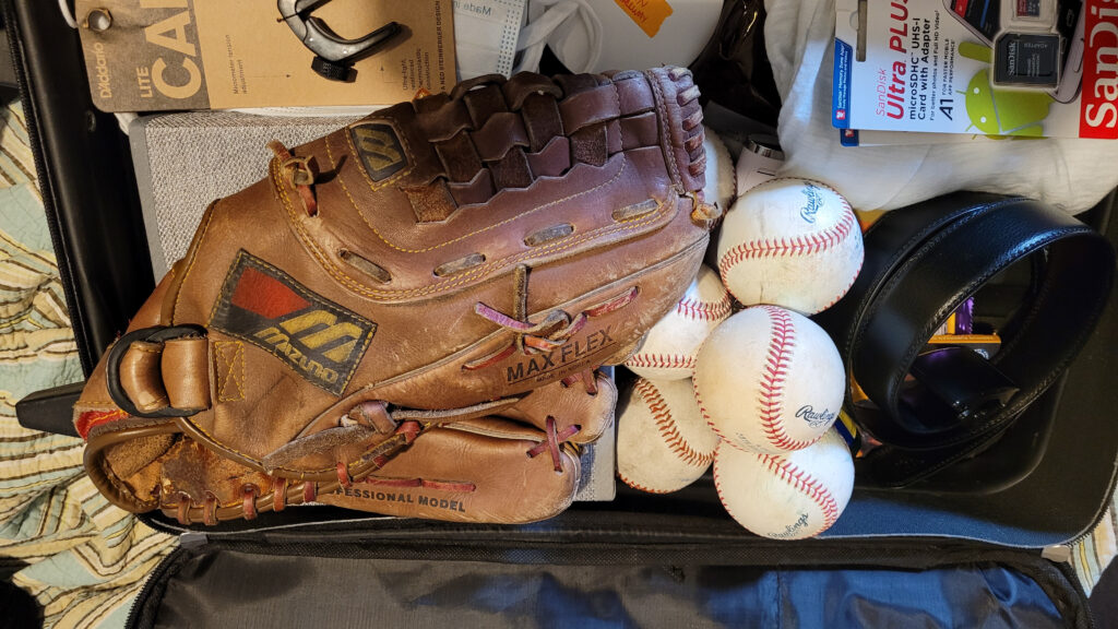 Baseball glove donation Joshua Marius