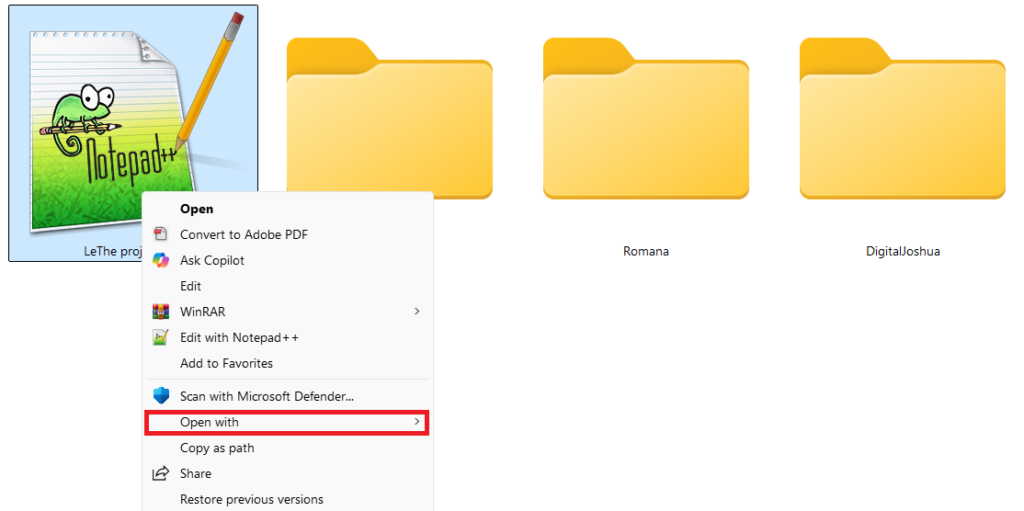 Right Click and Open with... freeze Computer